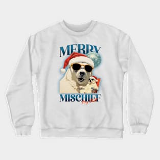 Merry Mischief Stay Chill Polar Bear Christmas Crewneck Sweatshirt